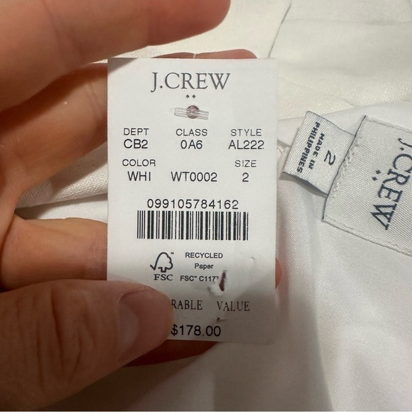 J crew linen cotton holland blazer classic white - Picture 3 of 3